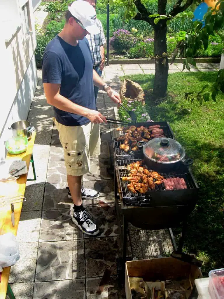 Family bbq grill and outdoor cooking