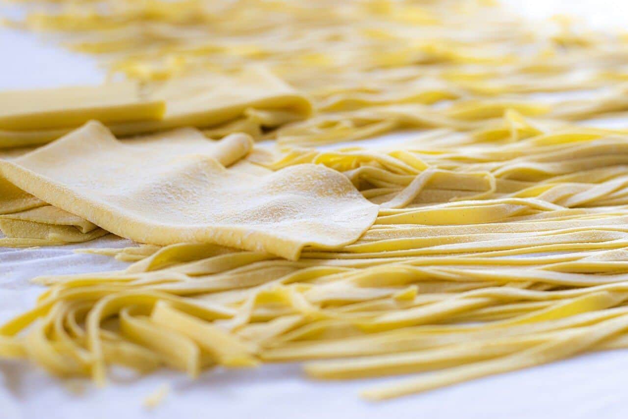 homemade fresh pasta tagliatelle