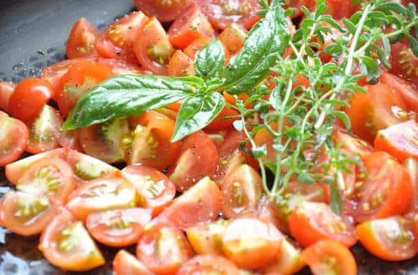 tiny baked cherry tomatoes, pro family chef