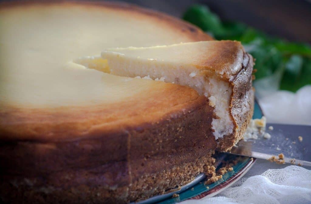 homemade cheesecake on a plate