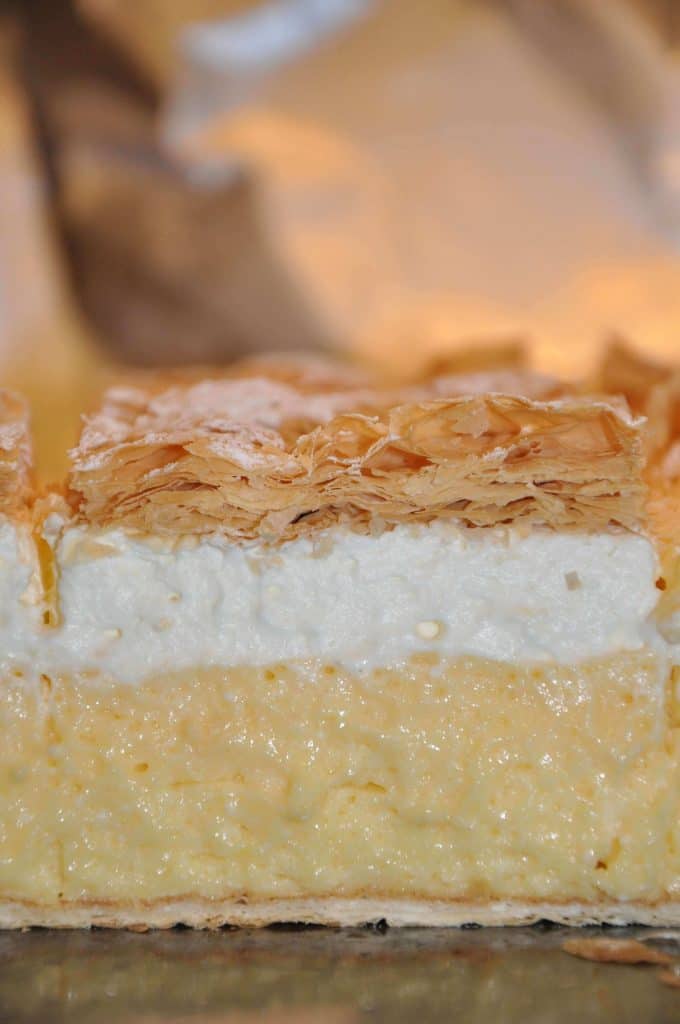 Custard vanilla cakes, fluffy creamy cake from Bled Slovenia