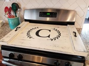 wooden gas stove top cover or noodle board