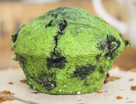 green blueberry muffin