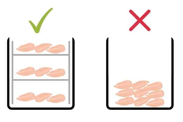 How to stack chicken breast, tenders or cutlets in an air fryer and how not to