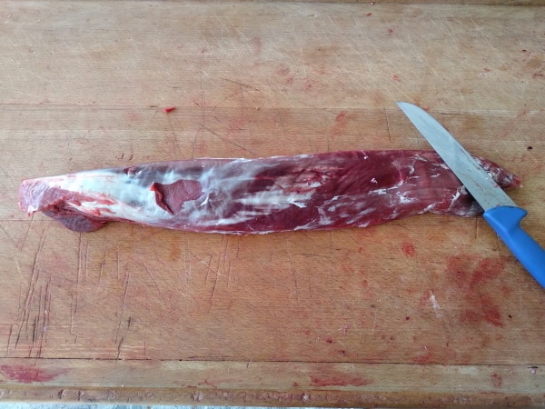 use of boning knife when cutting large beef cuts