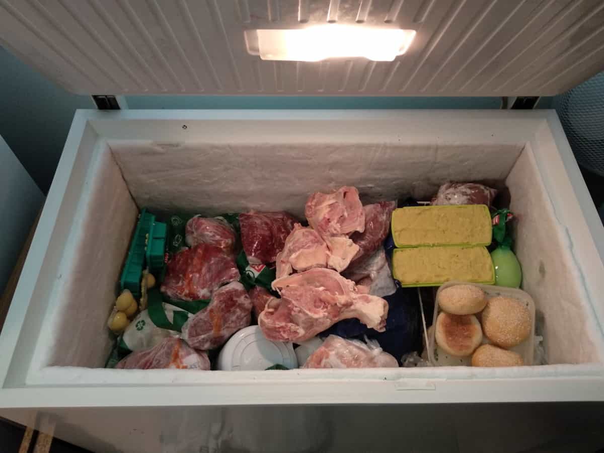 What size chest freezer for half a cow