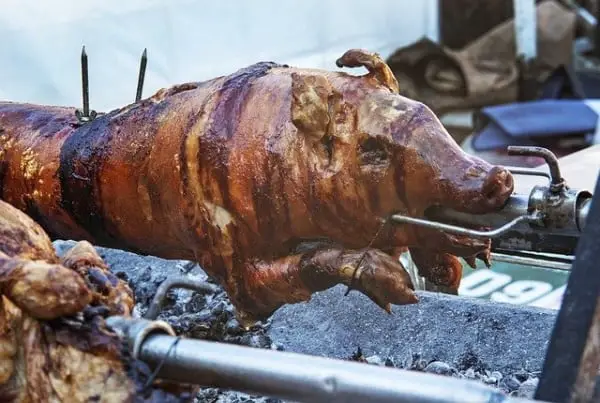 whole pig roasted