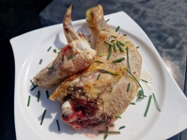 blood coming out of chicken while cooking