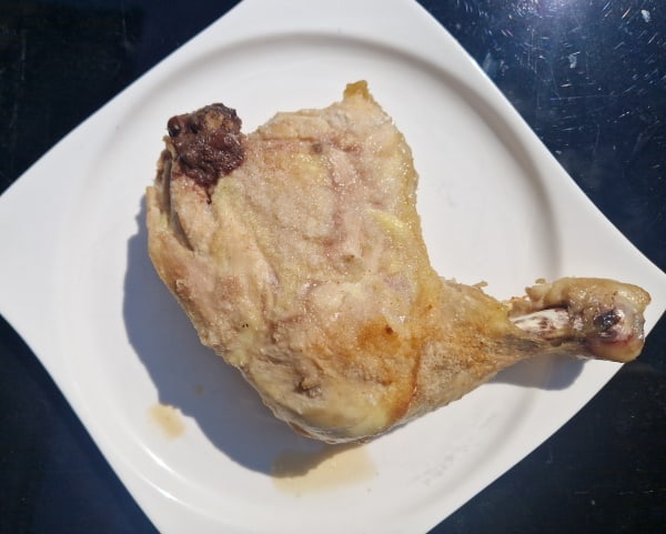 black stuff coming out of chicken while roasting